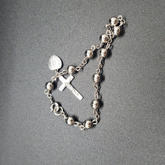 STERLING ROSARY BRACELET - Picture 4 of 6